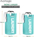 IHOMAGIC 120L Large Size Laundry Hamper, Laundry Washing Baskets with Sturdy Handles, Durable Fabric Folding Laundry Basket Portable Laundry Bag for Clothing Toy Organization (XL, Light Blue)