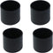 Antrader 1-1/2 Inches Diameter PVC Round Table Chair Leg Tips Caps Furniture Feet Pads Tile Floor Protectors, Black, Pack of 4