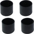 Antrader 1-1/2 Inches Diameter PVC Round Table Chair Leg Tips Caps Furniture Feet Pads Tile Floor Protectors, Black, Pack of 4