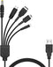 5 in 1 USB Charger Cable Cord for Nintendo NDS Lite/Wii U/New 3DS(XL/LL),3DS(XL/LL),2DS,DSi(XL/LL),NDS/GBA SP(Gameboy Advance sp),PSP 1000 2000 3000