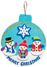 Baker Ross AR685 Snowman Foam Stickers - Pack of 120, for Kids' Christmas Crafts and Art Projects, Cards, Party Bags, and Ornaments, White