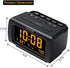 DreamSky Alarm Clock Radio for Bedroom - FM Radio Clock with Battery Backup, USB Charing Port, 1.2 Inch Bold Digit 0%-100% Dimmer, Adjustable Alarm Volume, Temperature, Snooze, Sleep Timer, 12/24H