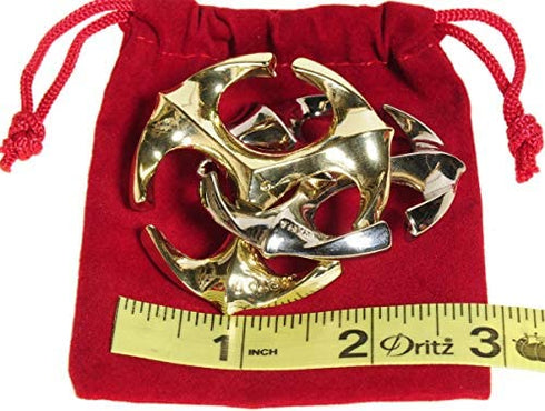 Rotor Hanayama Puzzle, New 2020 Release, Level 6 Difficulty, RED Velveteen Pouch