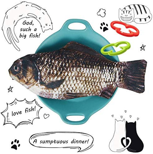 Fish Shaped Pencil Case Novelty Fish Pen Bag Fish Coin Purse Funny Pencil Case with Padded Thick Foam Lining and 4 Pieces Cute Fish Pens Fish Gifts for School Classroom Supply