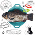 Fish Shaped Pencil Case Novelty Fish Pen Bag Fish Coin Purse Funny Pencil Case with Padded Thick Foam Lining and 4 Pieces Cute Fish Pens Fish Gifts for School Classroom Supply