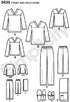Simplicity Sewing Pattern 3935 Miss/Men/Child Sleepwear, A (XS-L/XS-XL)