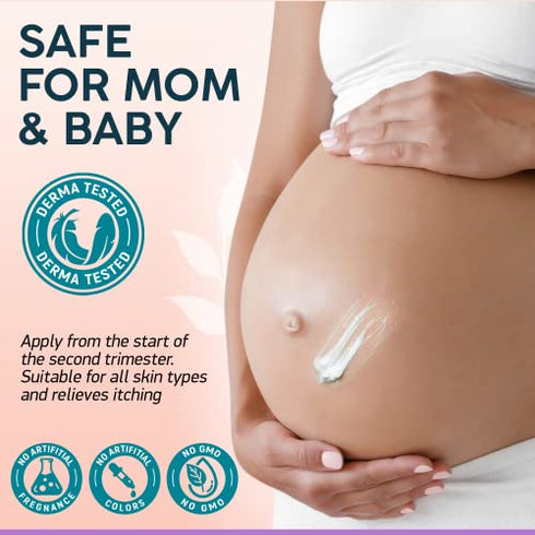 Stretch Mark Cream - Prevention & Remover of StretchMarks - Maternity & Pregnancy Skin Care - Collagen, Jojoba & Olive Oil, Allantoin - Belly Lotion for Pregnant Women - Hydrates,Smoothes,Renews 4 oz