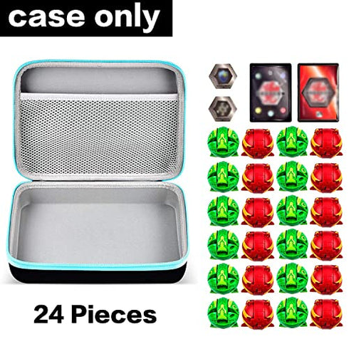 Case Compatible with Bakugan Armored Alliance Collectible Action Figures. Toy Storage Organizer for 24 Pieces BakuCores, Ability & Character Cards. Carrying Container Holder (Box Only)