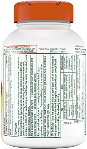 Citrucel Fiber Therapy Caplets for Irregularity, Easy to Swallow Methylcellulose Fiber Caplets, 180 Count