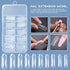 Morovan Slip Solution Poly Gel 2.5oz Nail Extension Gel Slip Solution Anti-stick Gel Solution Liquid With Brush Nail Tips Clips Crystal Cup for Poly Nail Gel Nail Art Kit Easy DIY