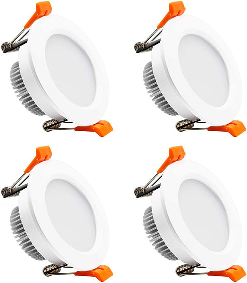 YGS-Tech 2 Inch LED Recessed Lighting Dimmable Downlight, 3W(35W Halogen Equivalent), 3000K Warm White, CRI80, LED Ceiling Light with LED Driver (4 Pack)