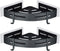 Gricol Adhesive Corner Shelf Bathroom Shower Caddy Basket for Kitchen Toilet No Drilling Shower Storage organizer 2-Tier, Black