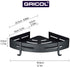 Gricol Adhesive Corner Shelf Bathroom Shower Caddy Basket for Kitchen Toilet No Drilling Shower Storage organizer 2-Tier, Black