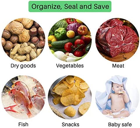FOYO Gallon Size Vacuum Zipper Bags, Vacuum Food Sealer Bags Food Storage Reusable Bags with Double-layer Zippers Designed, BPA free, Set of 18