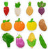 Vegetable Shaped Cookie Cutters of 12 pcs, Stainless Steel Fondant Cutters Set Pastry Biscuit Cake Baking Clay DIY Molds