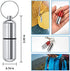 3 Pack Mini Keychain Pill Holder, Portable Small Pill Box Bottle for Purse, Waterproof Pocket Pill Case EDC Medicine Container Nitro Pill Fob Carrier for Outdoor Travel Camping