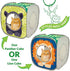 Kitty City Safari Play Cubee, Cat Cube, Play Kennel, Cat Bed, Jungle Cat House, Multicolor, 15 H x15 W inches