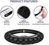 Da66jj Steering Wheel Covers for Car, Supernatural Symbols Black Car Steering Wheel Cover for Women & Girls & Men, Universal 15 Inches Car Accessories