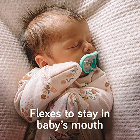 Nanobebe Baby Pacifiers 0-3 Month - Orthodontic, Curves Comfortably with Face Contour, Award Winning for Breastfeeding Babies, 100% Silicone - BPA Free. Perfect Baby Registry Gift 2pk,Grey
