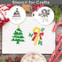 Leesgel 20pcs Christmas Cookie Stencils Stencil, Christmas Cookie Decorating, Royal Icing Tools for Cookies Cake Coffee Cookie Stencils Templates Holder Cookie Decorating Supplies