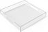 Clear Acrylic Ottoman Tray with Handles -12x12x2 Inch- Decorative Serving Trays for Appetizer,Breakfast -Countertop Organizer Storage Tray for Kitchen,Bathroom,Living Room