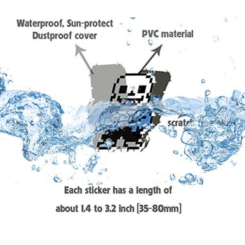 Undertale Stickers Pack| 50pcs Sans Undertale Viny Waterproof Stickers for Laptops PC Frisk Sans Au Gaster Undyne Flowey Decal for Teen Girl Adults DIY Computer Phone Case Water Bottle Skateboard