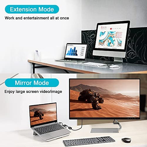 VGA to HDMI Adapter with Audio, PC VGA Source Output to TV/Monitor with HDMI Connector, Giveet 1080P Male VGA to Female HDMI Converter for Computer, Desktop, Laptop, PC, Monitor, Projector, HDTV