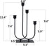 smtyle Black Candle Holders for Taper Candles Set of 4 Candelabra with Iron-0.8" Diameter Candlestick Ideal for for Table Centerpiece