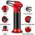 Blow Torch, Professional Kitchen Cooking Torch with Lock Adjustable Flame Refillable Mini Blow Torch Lighter for BBQ, Baking, Brulee Creme, Crafts and Soldering(Butane Gas Not Included)