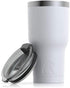 RTIC Tumbler with Splash Proof Lid, 20 oz, White, Insulated Travel Stainless Steel Coffee Mug, Sweat Proof, Keeps Hot & Cold Longer
