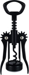 True Soar Matte Black Winged Corkscrew, Self Centering Worm, Bottle Opener
