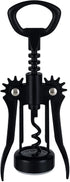 True Soar Matte Black Winged Corkscrew, Self Centering Worm, Bottle Opener