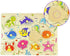 Wooden Peg Puzzle, Sea Creature Chunky Baby Puzzles, Colorful Wood Shape Puzzle Peg Board, Animal Knob Puzzle for Educational Toddlers 18 Months and Up, 11 Pieces