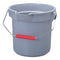 Rubbermaid Commercial Products 3.5 Gallon BRUTE Heavy-Duty, Corrosive-Resistant, Round Bucket, Red (FG261400RED)