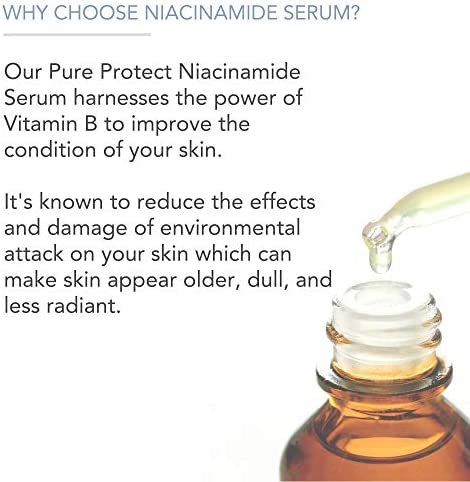 Vitamin B3 Niacinamide Serum by Pure Body Naturals, 1 Fluid Ounce - Super Moisturizer Cream for A Younger Looking Face and Body - Pore Reducing Facial Lotion - Pure and Natural Ingredients