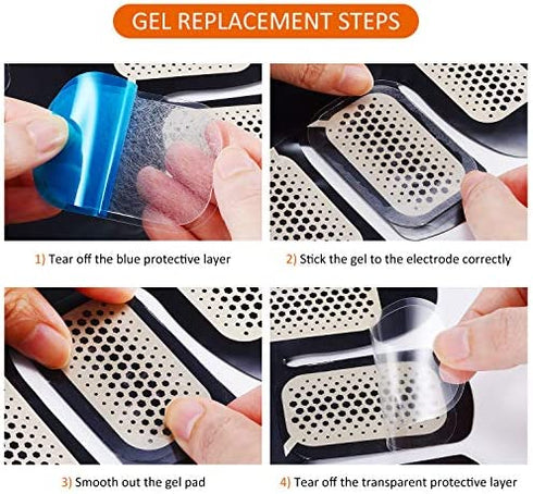 UYGHHK 50 Pcs/25 Pack Gel Pads for Abs Stimulator Ab Trainer Replacement Gel Sheet for EMS AB Stimulator Gel Pad for All Abdominal Belts Muscle Stimulator Ab Toner
