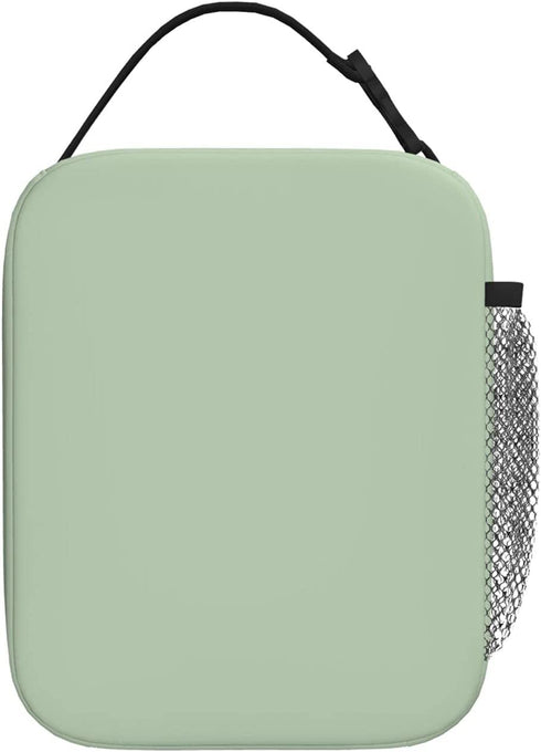 YvoneDBrownn Solid Sage Mint Green Matching Lunch Bag Cooler Bag Women Tote Bag Insulated Lunch Box Water-resistant Thermal for womenPicnicBoatingBeachFishingWork, Black, One Size