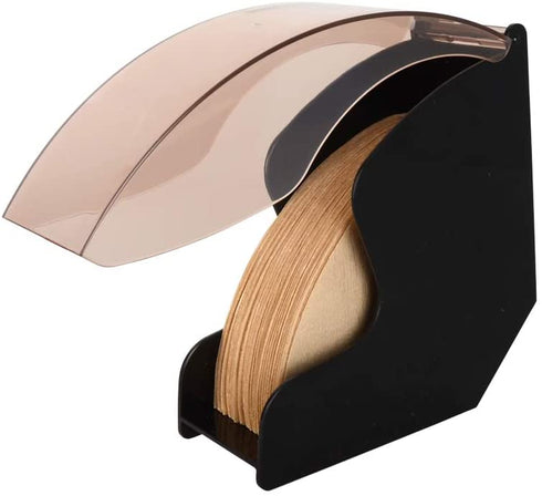 CAFEMASY Coffee Filter Holder Filter Paper Dispenser Rack with Dustproof Cover