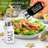 Salt and Pepper Shaker Set,Farmhouse Salt and Pepper Shakers,Vintage Glass Black and White Shaker Set With Stainless Steel Lid, Easy To Fill And Clean
