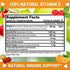 Natural Vitamin C - 100% from Rose Hips, Acerola Cherry and Camu Camu Superfruit 500mg - High Absorption - Immune Support, Skin, Joint and Collagen Booster with Citrus Biflavanoids - 120 Capsules