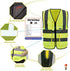 A-SAFETY Enhanced Visibility Safety Vest,, Hi Viz 2 Band And Braces Waistcoat safe for Motorcycle, Running/Jogging, Bike/Bicycle Riding Outdoor Activities, Yellow