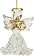 Kurt Adler Clear Glass Angel Ornament, 1.57-Inch, Set of 8