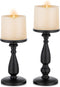 Candle Holders for Pillar Candles Metal Candlestick Holder 2 Pcs Candleholders Stand for LED Tea Light Candles, Ornament for Birthday, Wedding and Home Decoration