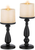 Candle Holders for Pillar Candles Metal Candlestick Holder 2 Pcs Candleholders Stand for LED Tea Light Candles, Ornament for Birthday, Wedding and Home Decoration