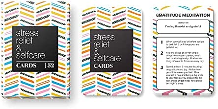 52 Stress Less & Self Care Cards - Mindfulness & Meditation Exercises - Anxiety Relief & Relaxation
