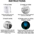HeyMate Rechargeable Motion Sensor LED Bowl Light for Toilet Seat - 8-Color Changing Night Light with USB Cable Pack of 2