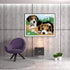 ABEUTY Paint by Numbers for Kids, Two Dogs, Puppy Puppies Animals Framed Canvas Ages 4+ (Dogs)