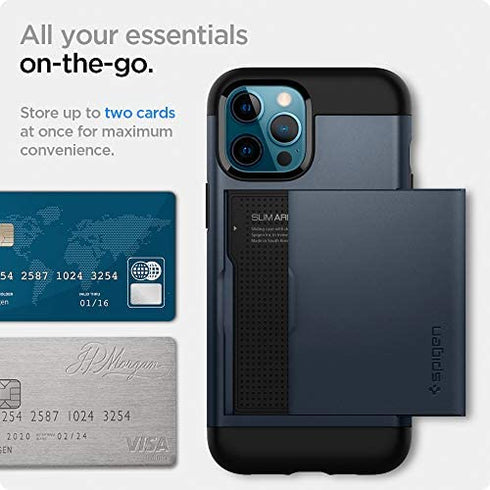 Spigen Slim Armor CS Designed for iPhone 12 Pro Max Case (2020) - Metal Slate