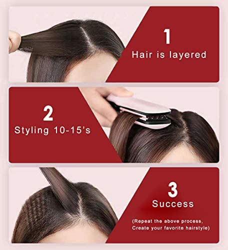 Ceramic Crimper Iron for Fluffy Hairstyle Curling Iron, Corrugation Crimper Hair Irons, Anti Static Ceramic Hair Crimping Iron Adjust Temperature