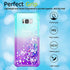 Gritup Galaxy S8 Case, Galaxy S8 Phone Case with HD Screen Protector for Girls Women, Cute Clear Gradient Glitter Liquid TPU Slim Phone Case for Samsung Galaxy S8 Teal/Purple